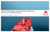 Oryx Petroleum: Building an upstream leader in Africa ... · This presentation is for information only and nothing in this presentation is intended as, or constitutes an advertisement,
