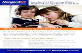 Save for K–12 Education With a Maryland College Investment ......Save for K–12 Education With a Maryland College Investment Plan Your Maryland 529 plan is more flexible than ever.