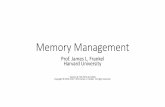Memory Management - Harvard Universitysites.fas.harvard.edu/~libe251/fall2019/slides/Memory Management.pdfMemory Management with Bit Maps •Part of memory with 5 processes, 3 holes
