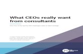 What CEOs really want from consultants€¦ · What CEOs really want from consultants 10 The 92 percent who said they needed help with talent strategy and execution invested equally