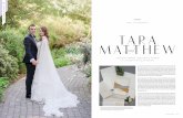 krista fox photography TARA MATTHEW and · HANDCRAFTED WITH LOVE Each guest was gifted with a handmade piece of jew-ellery from tara fava jewellery as a wedding keepsake; men received