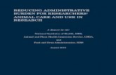 Reducing Administrative Burden for Researchers: Animal Care … · 2017-04-17 · REDUCING ADMINISTRATIVE BURDEN FOR RESEARCHERS Animal Care and Use in Research FDA promulgates Good