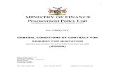 MINISTRY OF FINANCE Procurement Policy Unit · 1 MINISTRY OF FINANCE Procurement Policy Unit (Established under section 6 of the Public Procurement Act, 2015) Ref: G/RFQ-GCC GENERAL