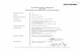 Certification Report of the ST3000 Pressure Transmitter · Report No.: SAS-128/2006T Rev.: 1.0 Halderstr. 27 Date: 2006-Dec-12 86150 Augsburg Page 3 of 21 1 Subject of certification