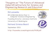 Thoughts on “The Future of Advanced Cyberinfrastructure for Science and ...lazowska.cs.washington.edu/NSB.pdf · With Amazon Web Services, or Google App Engine, or Microsoft Azure,