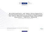 Evaluation of the European Commission's …...Evaluation of the European Commission's interventions in the humanitarian Health sector, 2014-2016 1.3.2 Pertinence Les actions de santé