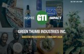 GREEN THUMB INDUSTRIES INC.€¦ · Future-oriented financial information and financial outlooks, as with forward-looking information generally, are, without limitation, based on
