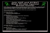 Join UUP and NYSUT Make Strides Against Breast Join UUP and NYSUT Make Strides Against Breast Cancer