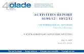 ACTIVITIES REPORT 01/01/12 10/12/12 - OLADE · activities report 01/01/12 ... aea energy and environment alliance aladi latin american integration association lac latin america and