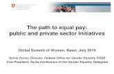 The path to equal pay: public and private sector initiatives · equal pay for work of equal value (ILO 100) • Join Equal Pay International Coalition EPIC For companies • Be fair