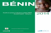 BÉNIN - INSAE · PDF file - Enfants avec symptômes d’IRA 2,6 3.13 Recherche de soins pour enfants avec symptômes d’IRA* 23,3 3.14 Traitement antibiotique pour enfants avec symptômes