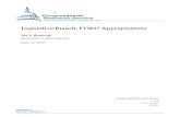 Legislative Branch: FY2017 Appropriationshearings in March to consider the FY2017 legislative branch requests. On April 20, 2016, the House Appropriations Committee Legislative Branch