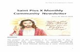 Saint Pius X Monthly Community ... St. Joseph” which had been celebrated since 1847 – first as the “Patronage of St. Joseph “ on the third Sunday after Easter and after 1913