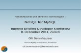 NoSQL für MySQL...Graph Storage Engine Memcache API für MySQL Spider Trends MySQL NoSQL Wo liegt das Problem? SQL Overhead ist 70 – 80% für einfache Queries (~ 1 ms)! mit NO SQL