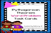 Pythagorean Theorem Word Problem Task Cards · Pythagorean Theorem Recording Page: Directions: Draw a picture and solve each of the Pythagorean theorem problems in the chart below.