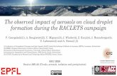 The observed impact of aerosols on cloud droplet formation ... · Aerosols and their effects on cloud microphysical properties play a key role in the formation and distribution of