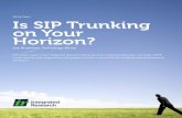 White Paper Is SIP Trunking on Your Horizon? · This white paper discusses one of the critical considerations of migrating from TDM to SIP trunks − that of understanding current