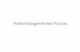 Product Management Best Practices - WordPress.com · Buyer Personas User Personas Positioning Product Portfolio Market Definition Distribution Strategy Innovation Competitive Landscape