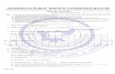 JHARKHAND PUBLIC SERVICE COMMISSION RANCHI · 3. 10th/Matriculation Mark sheet 4. 12th/Intermediate Certificate 5. 12th/Intermediate Mark sheet 6. Graduation Degree Certificate 7.