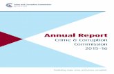 Crime and Corruption Commission Annual Report 2015–16 · Agency overview Our Commission structure Performance scorecard Our work in 2015–16 The Crime and Corruption Commission