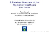 A Painless Overview of the Riemann Hypothesis - [Proof ...plynch/Talks/RH-IMS-2016-BW.pdf · The Riemann Hypothesis (RH) The Riemann hypothesis (RH) is widely regarded as the most