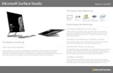 Microsoft Surface Studio Stand uni - H&G · Microsoft Surface Studio Stand: 27. Juni 2017 Übersicht: Microsoft Surface Studio Betriebssystem Windows 10 Pro RAM 8GB 16GB 32GB Speicher