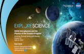 NASA Astrophysics and the Physics of the Cosmos …...stars and galaxies in the early universe and explore distant planets Seeking Light from the First Stars and Galaxies Exploring