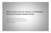 INVESTIGATION OF NOVEL CUTINASES FOR ...engineering.nyu.edu/gk12/amps-cbri/pdf/ACS_talk.pdfINVESTIGATION OF NOVEL CUTINASES FOR BIOTRANSFORMATIONS Peter James Baker & Jin Kim Montclare