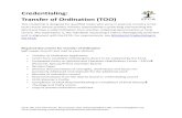 Credentialing: Transfer of Ordination (TOO) · Ministerial Credentialing in the EFCA. Required documents for Transfer of Ordination (pdf copies to print and mail to your district)