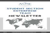 STUDENT SECTION ENTERPRISE TEAM NEWSLETTER · NOTE from the SSET Greetings from the Student Section Enterprise Team (SSET). This year we are launching a periodic newsletter to keep