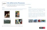 Els diferents Picassos - Barcelona...Els diferents Picassos Un artista que era molts artistes a l’hora i que per aqui pintar era un acte de llibertat Visita Taller Secundària (de