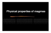 Physical properties of magmas - University of …courses.washington.edu/ess212/Lecture_files/2012 Lecture...Physical properties of magmas 1. density (ρ), 2.viscosity (η), 3. thermal