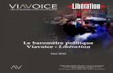 Le baromètre politique Viavoice - Libération · Interviews effectuées en ligne du 13 au 16 mai 2016. Échantillon de 1004 personnes, représentatif de la population française
