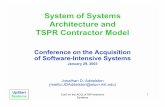 System of Systems Architecture and TSPR Contractor Model · TSPR Roles for Client • Develops, uses, improves, and enforces the architecture, as approved by Client, as the systems