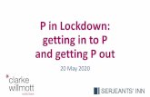 P in Lockdown: getting in to P and getting P out · 2020-05-28 · • Supported living / at home – additional authorisation needed from the court? • CoP has taken an approach