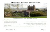 Malvern Priory Magazine...Malvern Priory Magazine The Parish Church of St. Mary & St. Michael In this issue… Apathy and Apostasy Priory Magazine – Annual Report Science and Faith