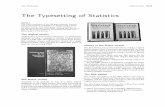 The Typesetting of Statistics - TeX · The Typesetting of Statistics Abstract ... This source was converted to plain T EX for the second and third editions, using a bunch of special