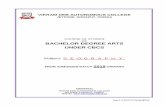 BACHELOR DEGREE ARTS UNDER CBCS · Page 6 of 22 (U.G Geography) Reading List: Bloom A. L., 2003: Geomorphology: A Systematic Analysis of Late Cenozoic Landforms, Prentice-Hall of