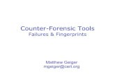 Counter-Forensic Tools - Failures & Fingerprints€¦ · files but leave system otherwise functional – Overwrite deleted data to thwart recovery – Cope with system files, like
