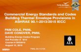 Building Thermal Envelope Provisions in ASHRAE 90.1 … · 2016-04-15 · Building Thermal Envelope Provisions in ASHRAE 90.1-2013/2015 IECC This program is registered with the AIA/CES