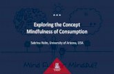 Exploring the Concept Mindfulness of Consumption · Exploring the Concept Mindfulness of Consumption. Sabrina Helm, University of Arizona, USA. Introduction: Motivation. Hyper-consumption