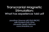 Transcranial Magnetic StimulationTranscranial Magnetic Stimulation: What has experience told us? Jonathan Downar MD PhD FRCPC MRI-Guided rTMS Clinic University Health Network Disclosures