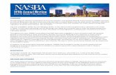 FOREWORD - NASBA · 2016-10-19 · 1. FOREWORD Recognizing the need for cooperation and communication among State Boards of Accountancy, NASBA sponsors an Annual Meeting in the fall