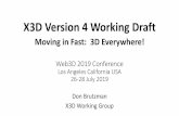 X3D Version 4 Working Draft - Web3D Consortium · X3D version 4.1, VR/AR/MAR • Co-develop 4.1 to immediately follow completion of X3D v4.0 • WebVR as baseline capability set •