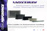 Transmission, Engine and Power Steering Oil Coolers · 2019-05-15 · Transmission, Engine and Power Steering Oil Coolers Hayden® Automotive engineers, manufactures and supplies