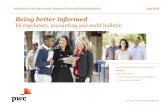 Being better informed - pwc.com · monster comes to life Cross sector announcements Banking and capital markets Asset management Insurance Monthly calendar Glossary FS regulatory,