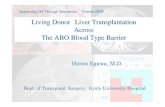 Living Donor Liver Transplantation Across The ABO Blood ... · Living Donor Liver Transplantation Across The ABO Blood Type Barrier Dept. of Transplant Surgery, Kyoto University Hospital