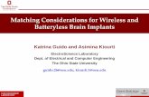 Matching Considerations for Wireless and Batteryless Brain ... Introduction to Deep Brain Neurosensing • Wireless and Batteryless Brain Implants • Detecting Low-Voltage neural