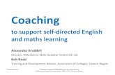 Coaching - Learning and Work Institutestats.learningandwork.org.uk/events_presentations/EnglishmathsESO… · Director, Oxfordshire Skills Escalator Centre CIC Ltd Bob Read Training