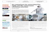 Be compliant by selecting the right sterile cleanroom ... · Be compliant by selecting the right sterile cleanroom clothing solution EU GMP Annex I The new EU GMP Annex I guidelines